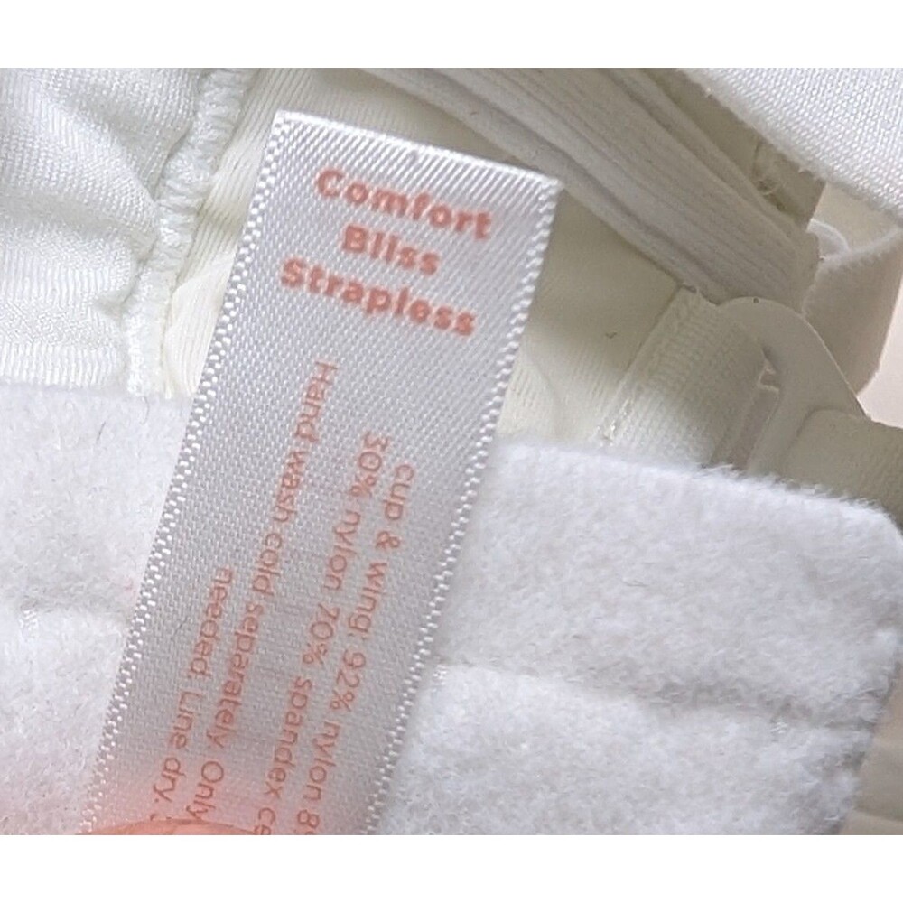 CACIQUE Bra Size 42D Comfort Bliss Strapless White New Without Tags (929D) - Picture 4 of 4